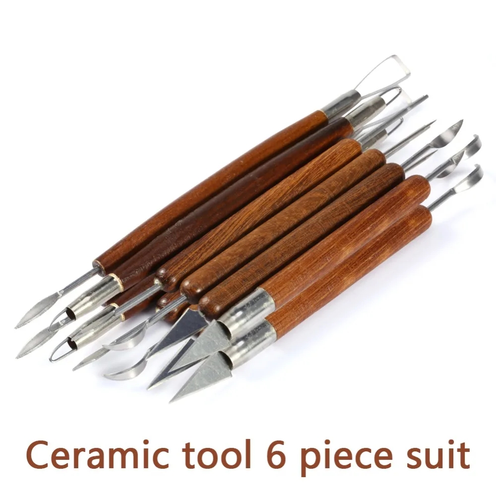 Wood Chisel Set - 6 pçs ferramenta de escultura cerâmica