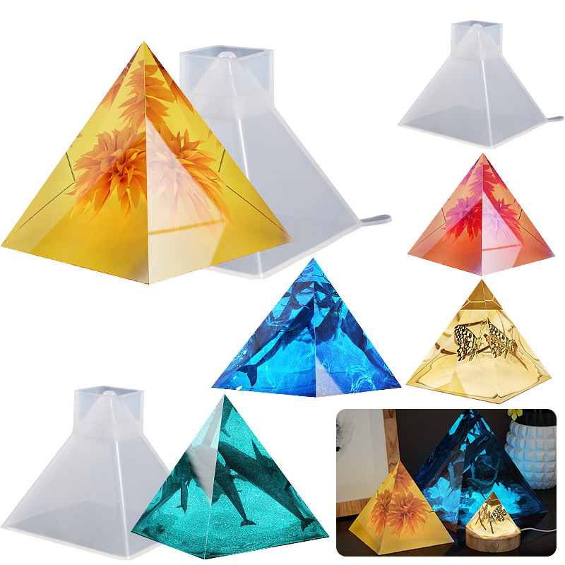 Woodworking Resin - 1 pçs pirâmide moldes de silicone